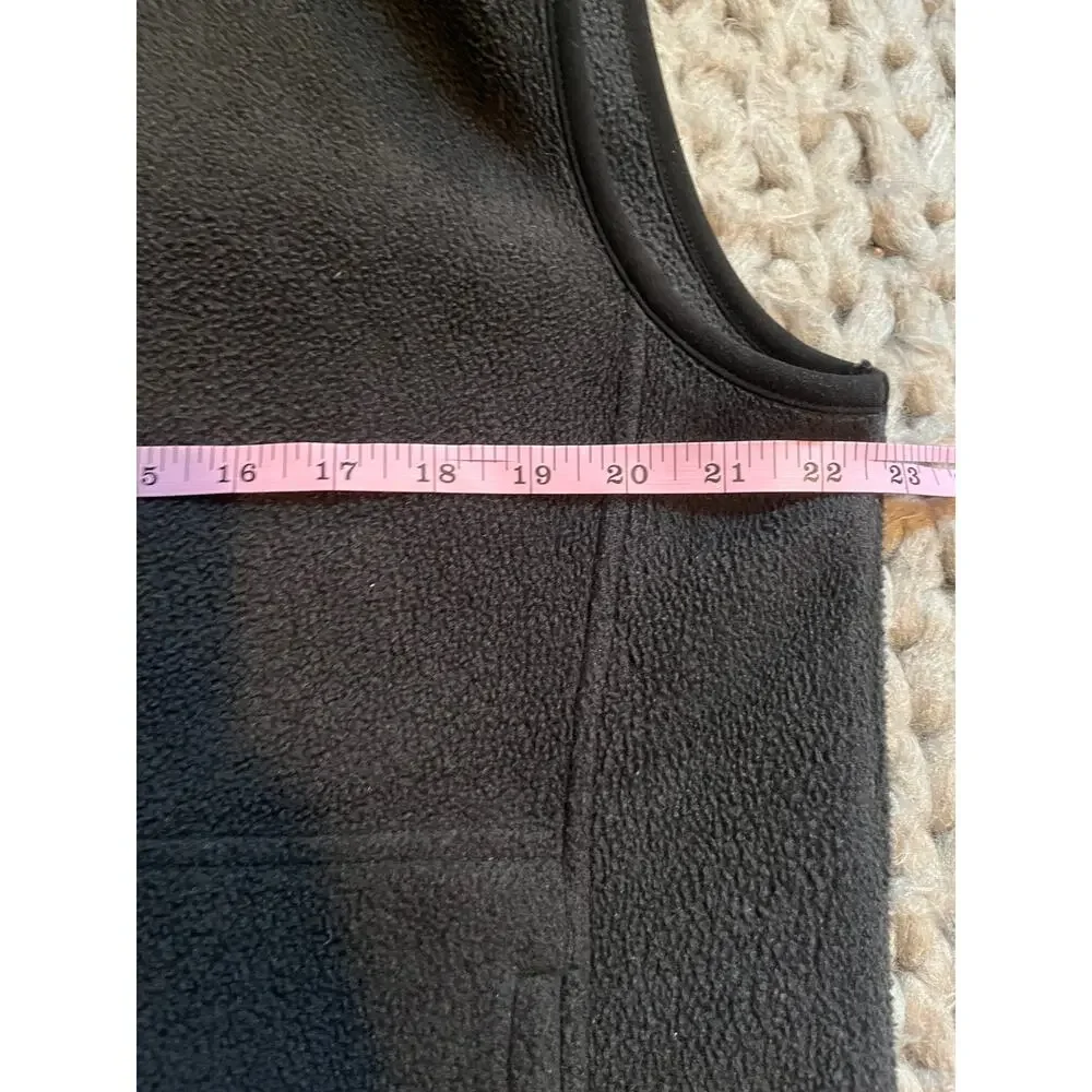 REI Fleece zip up vest black size large